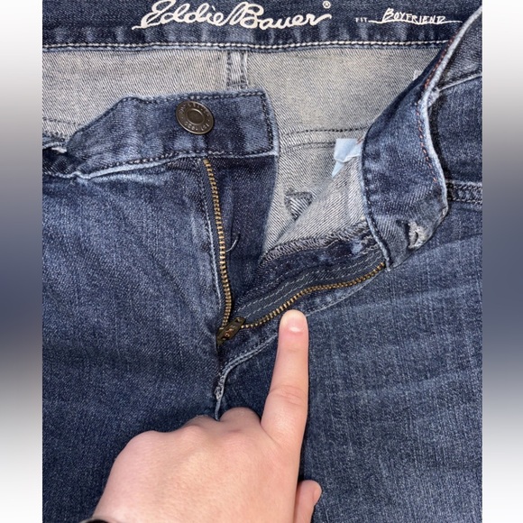 Eddie Bauer Women's Boyfriend Fit Jeans Patchwork Size 8 - Picture 13 of 16